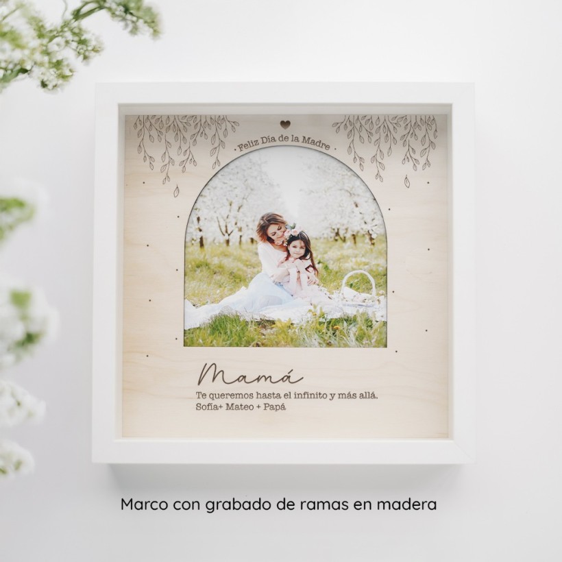 Marco de madera dedicado personalizado - Arco con dedicatoria Marco de madera dedicado personalizado - Arco con dedicatoria