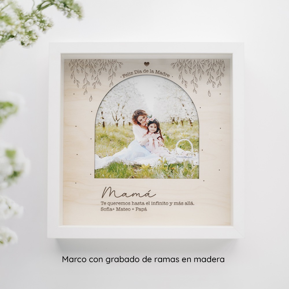 Marco de madera dedicado personalizado - Arco con dedicatoria