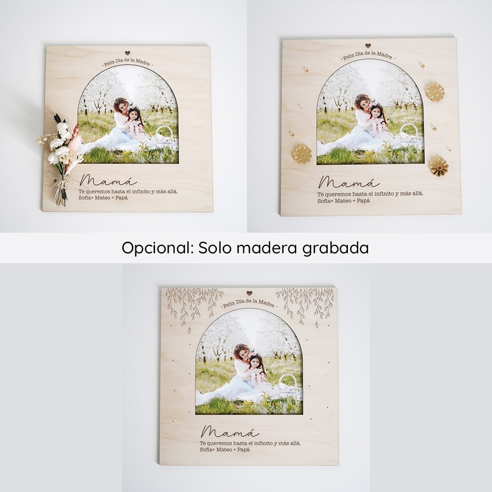 Marco de madera dedicado personalizado - Arco con dedicatoria