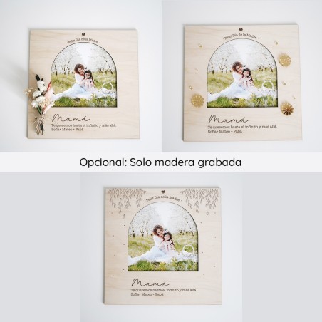 Marco de madera dedicado personalizado - Arco con dedicatoria