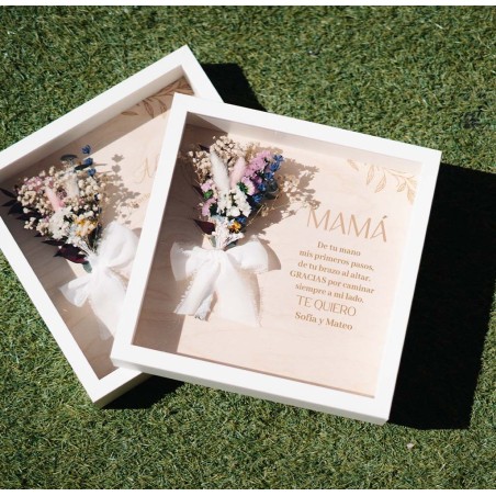 Marco personalizado - Dedicatoria floral