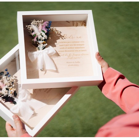 Marco personalizado - Dedicatoria floral