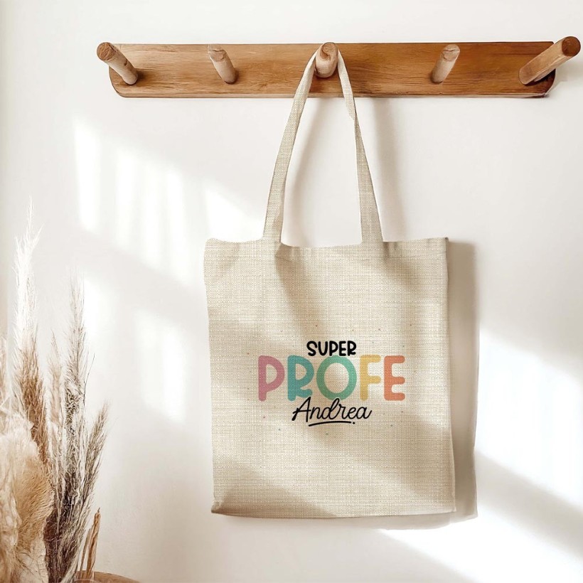Tote bag (lino) - Super profe