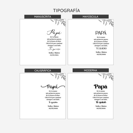 Marco personalizado - Dedicatoria floral