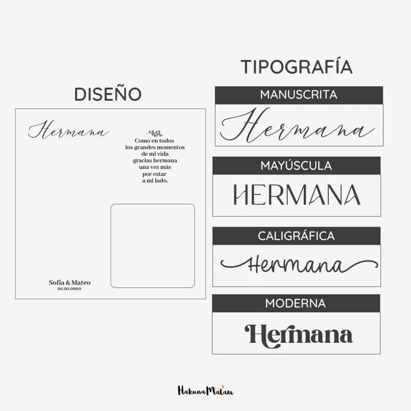 Marco de fotos personalizado - Floral dedicado | Hakuna Mataza 2