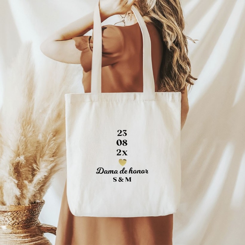 Tote bag personalizado - Fecha especial Tote bag personalizado - Fecha especial
