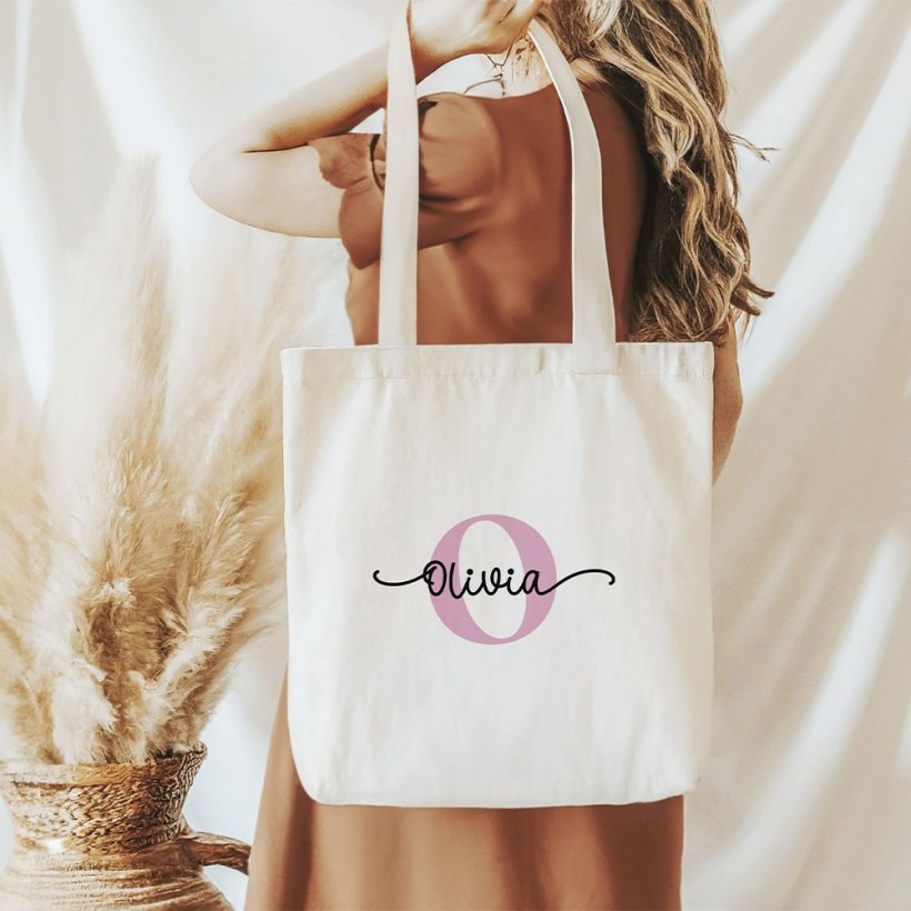 Tote Bag personalizado - Inicial y Nombre Tote Bag personalizado - Inicial y Nombre