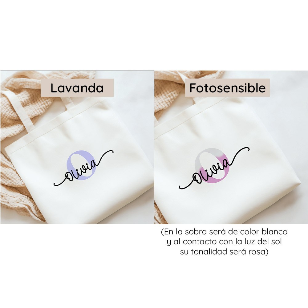 Tote Bag personalizado - Inicial y Nombre