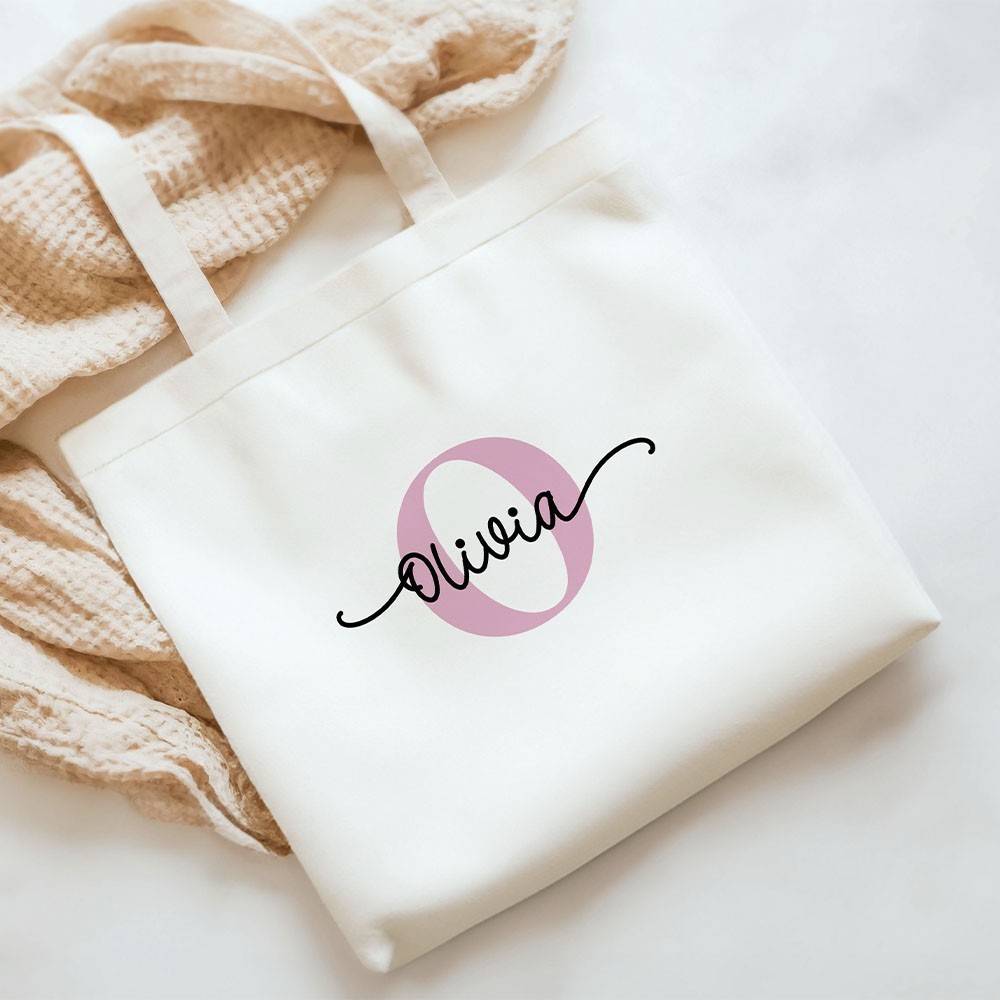 Tote Bag personalizado - Inicial y Nombre