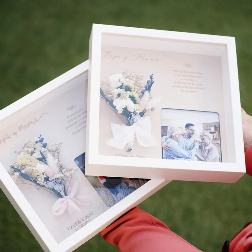 Marco de fotos personalizado - Floral dedicado | Hakuna Mataza
