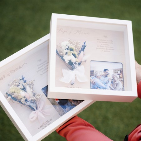 Marco de fotos personalizado - Floral dedicado