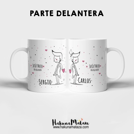 Pack de tazas personalizadas - Algo nos dice que sois los siguientes (pareja) Pack de tazas personalizadas - Algo nos dice que sois los siguientes (pareja)
