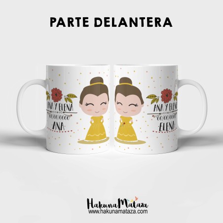 Pack de tazas personalizadas - Bella y Bestia (pareja)