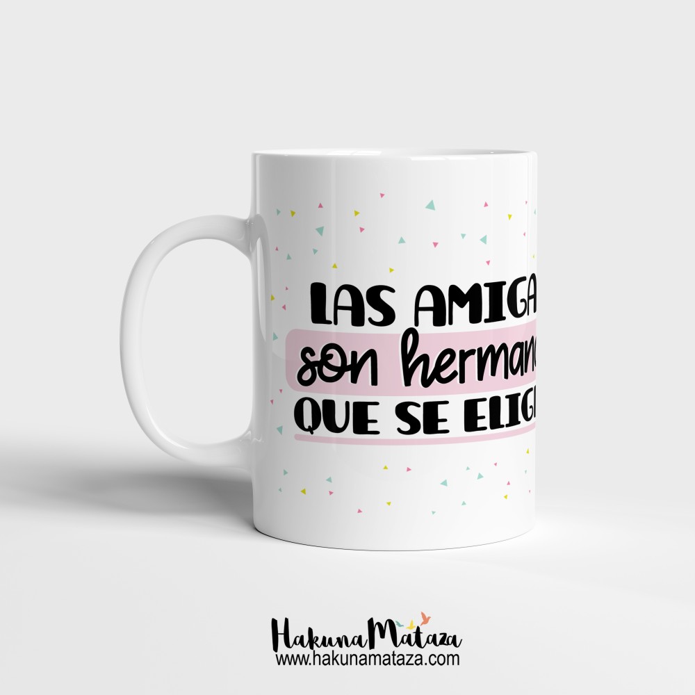 Taza personalizada - Los amigos son hermanos que se eligen