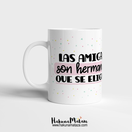 Taza personalizada - Los amigos son hermanos que se eligen Taza personalizada - Los amigos son hermanos que se eligen