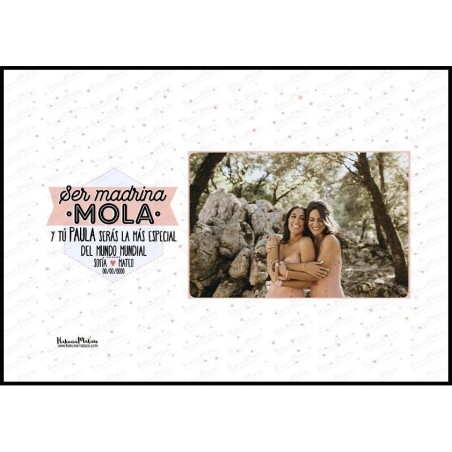 Lámina personalizada con foto - Ser parte padrino / madrina mola