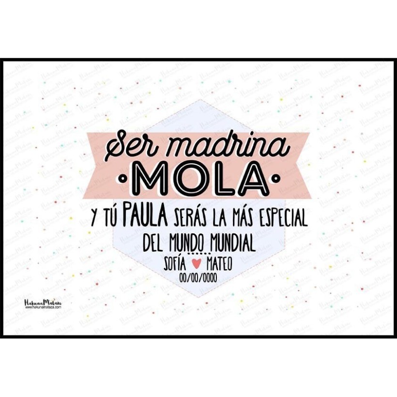Lámina personalizada - Ser padrino mola 2
