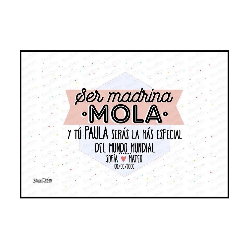 Lámina personalizada - Ser parte de tu boda mola