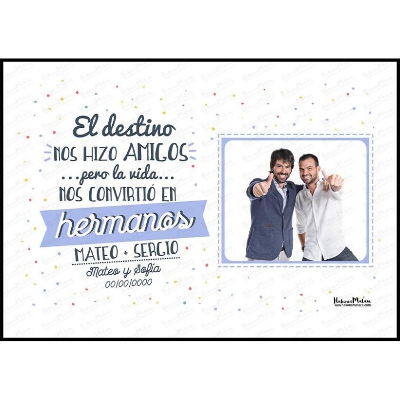 Lámina personalizada con foto - Un destino que nos unió 2
