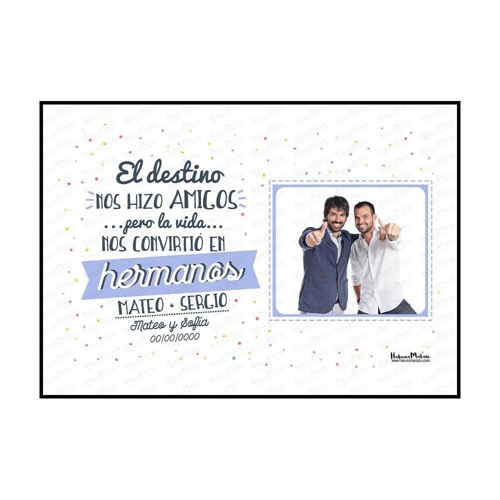Lámina personalizada con foto - Un destino que...