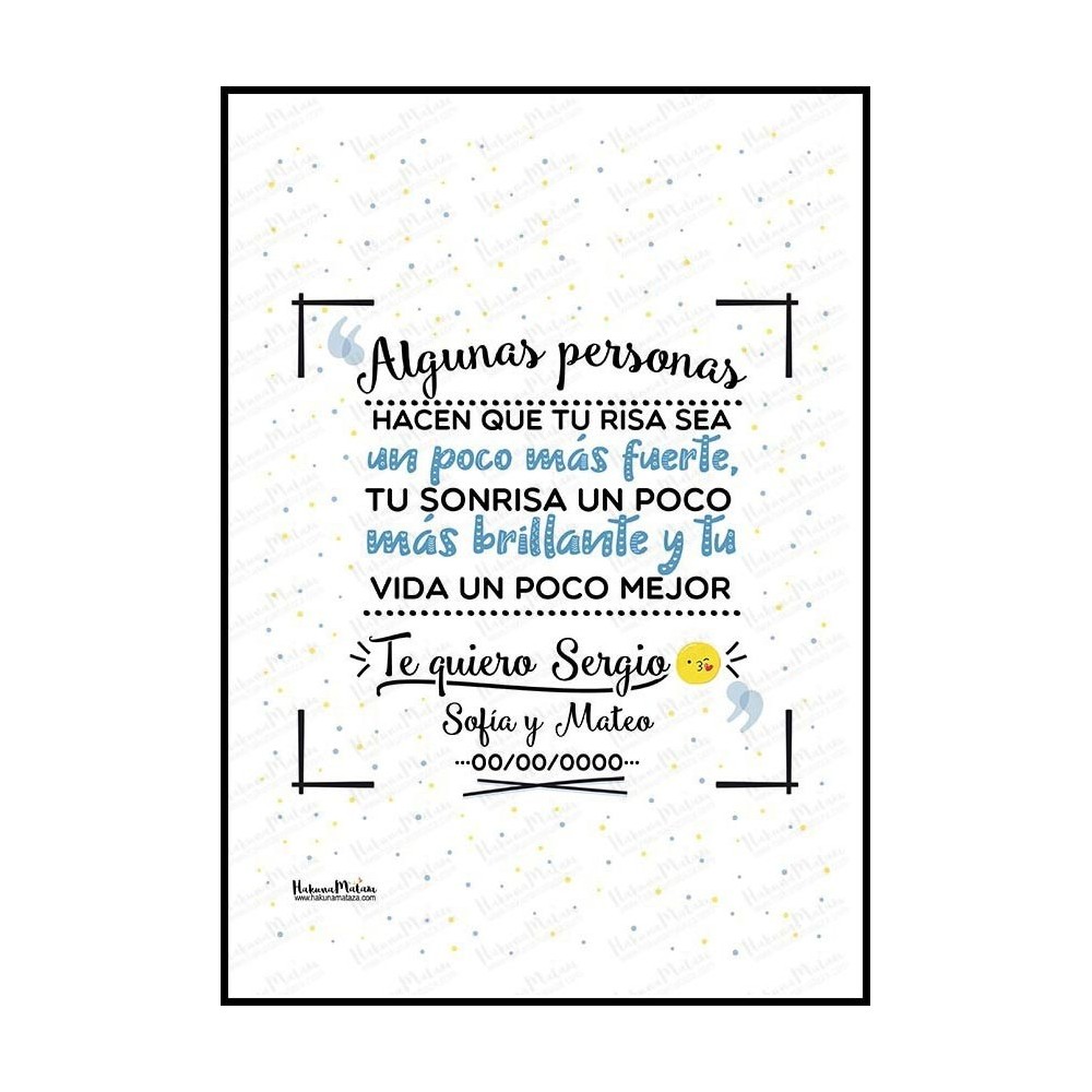 Lámina personalizada - Algunas personas