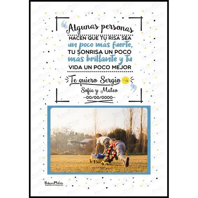 Lámina personalizada con foto - Personas especiales 2