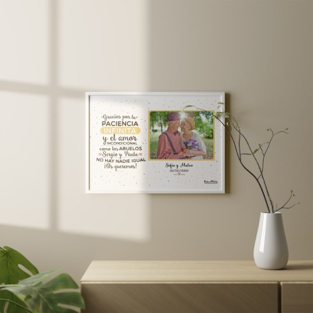Lámina personalizada con foto - Como los abuelos no hay nadie igual Lámina personalizada con foto - Como los abuelos no hay nadie igual