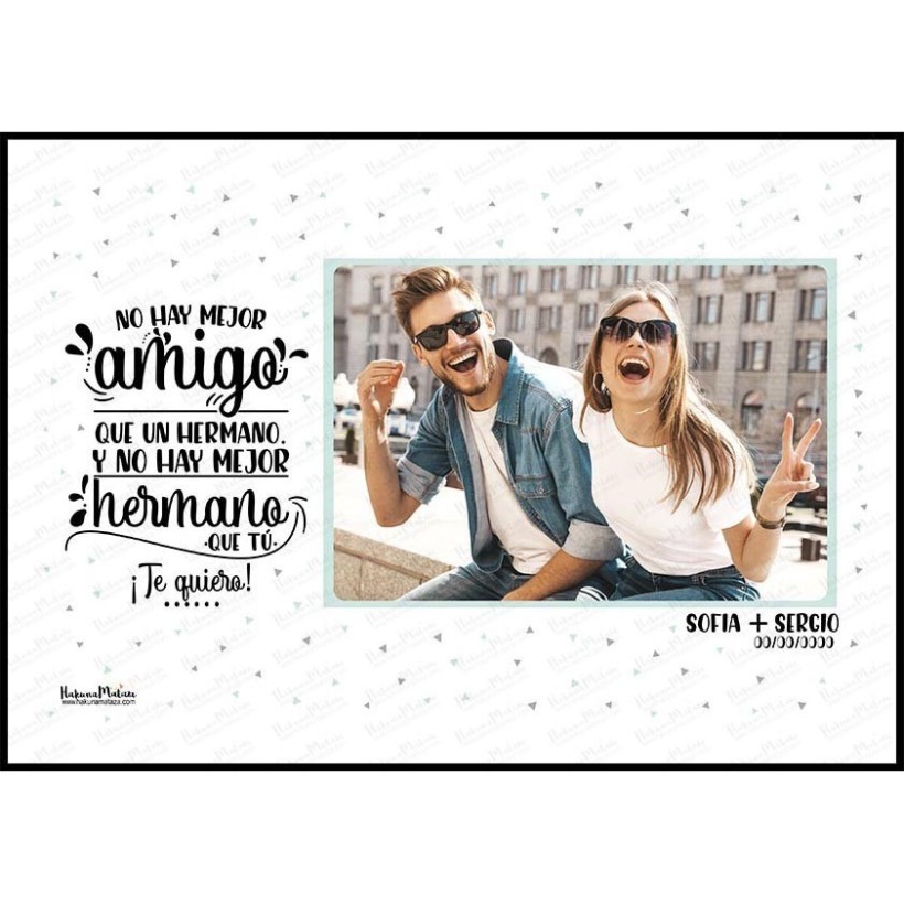 Lámina personalizada con foto - No hay mejor compañía que tú Lámina personalizada con foto - No hay mejor compañía que tú