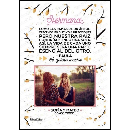 Lámina personalizada con foto - Como las ramas de un árbol