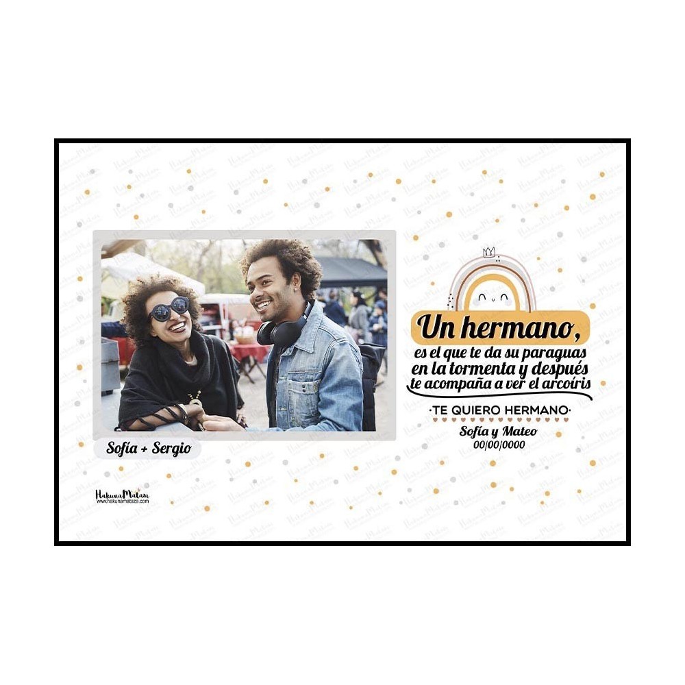 Lámina personalizada con foto - Un hermano /...