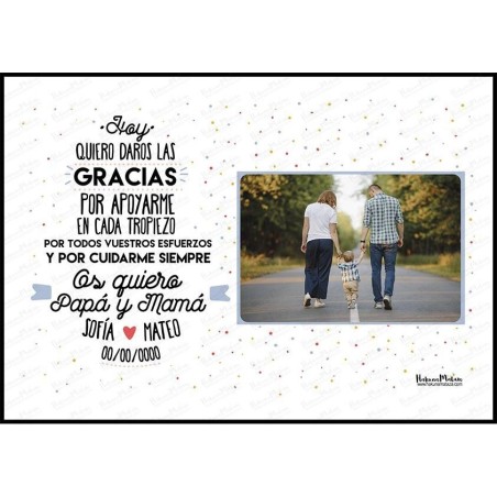 Lámina personalizada con foto - Gracias por estar siempre a mi lado Lámina personalizada con foto - Gracias por estar siempre a mi lado