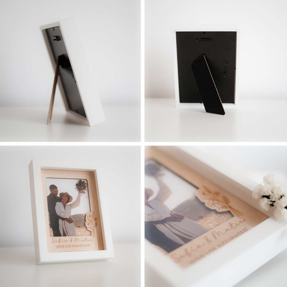 Marco de fotos personalizado - Relieve floral