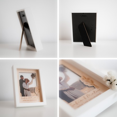 Marco de fotos personalizado - Relieve floral