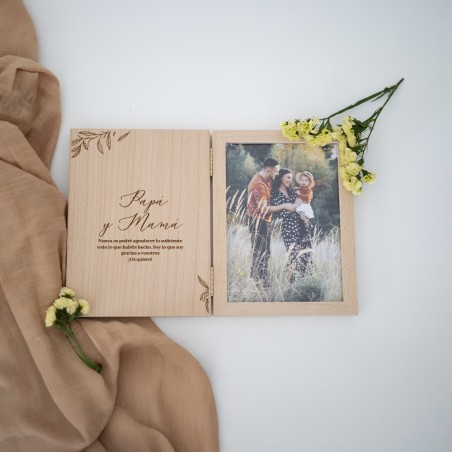 Marco de fotos libro personalizado