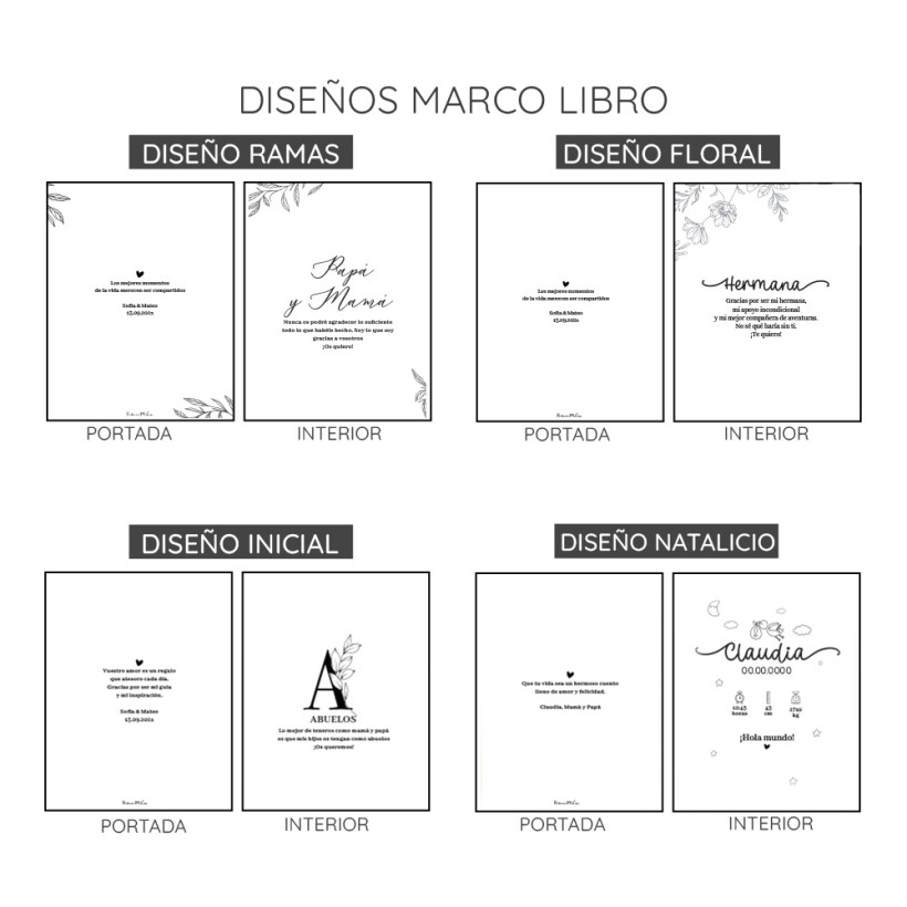 Marco de fotos libro personalizado 2