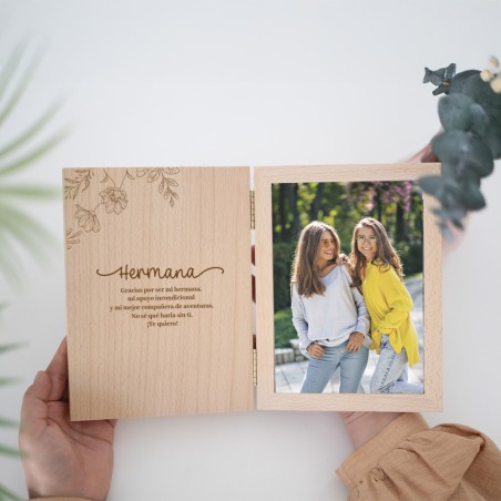 Marco de fotos libro personalizado