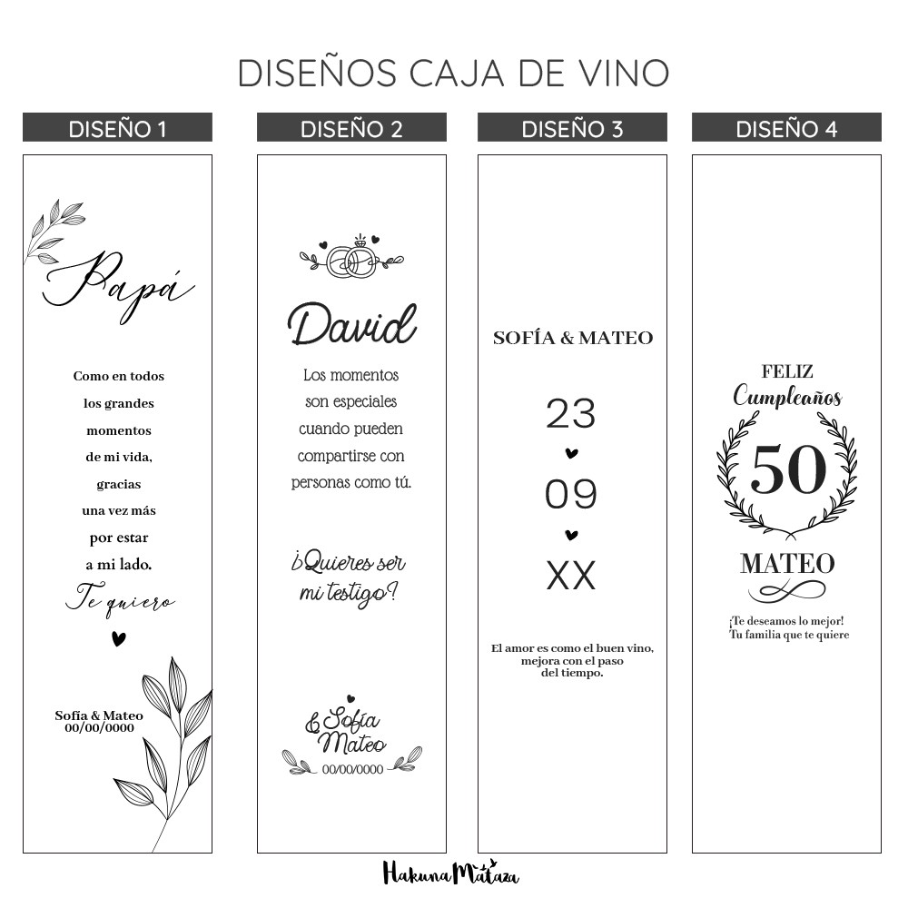 Caja de vino personalizada