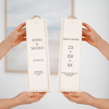 Caja de vino personalizada