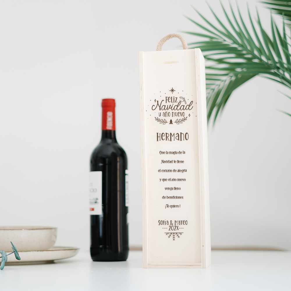 Caja de vino personalizada