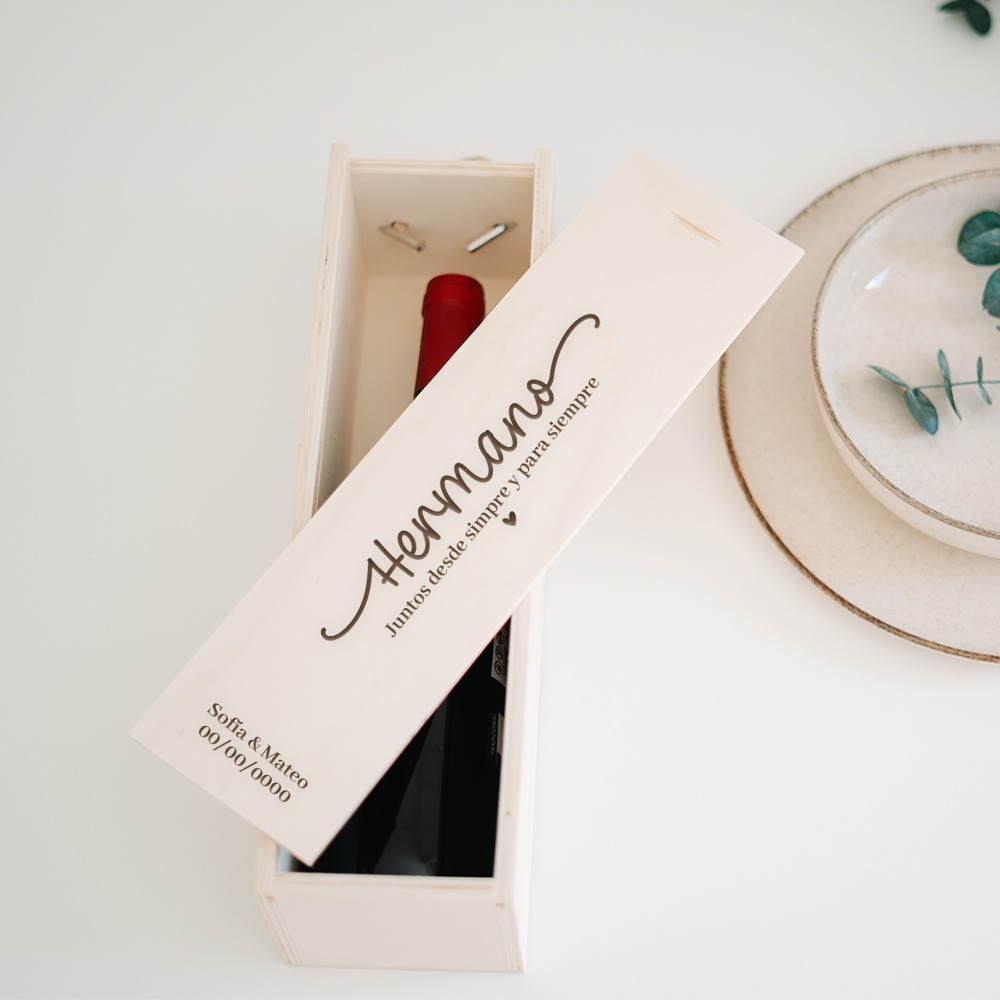 Caja de vino personalizada