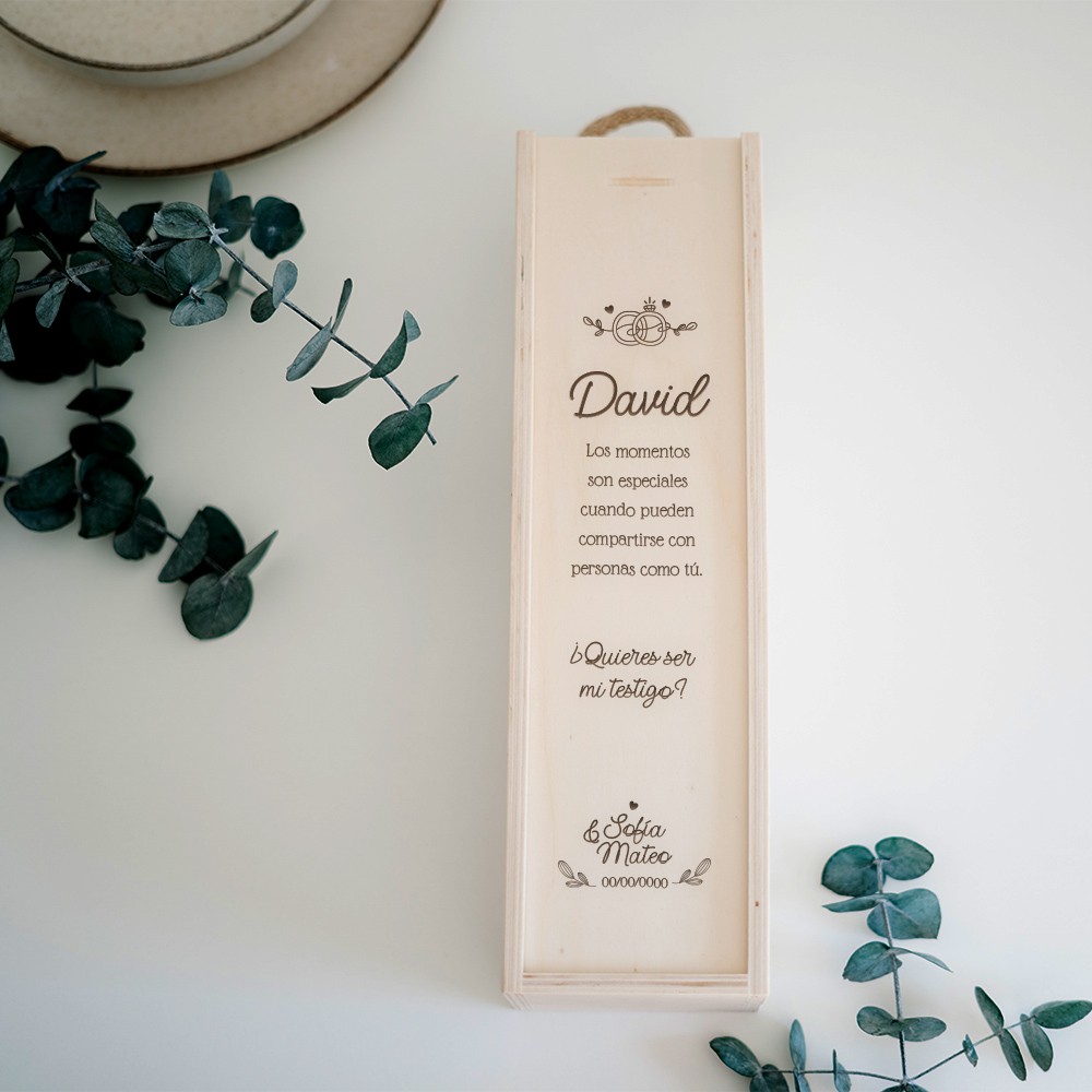 Caja de vino personalizada