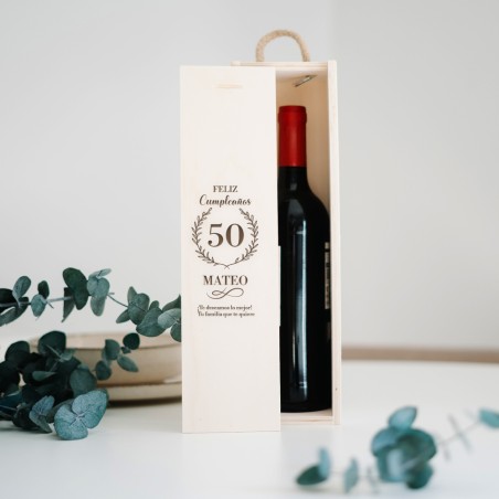 Caja de vino personalizada