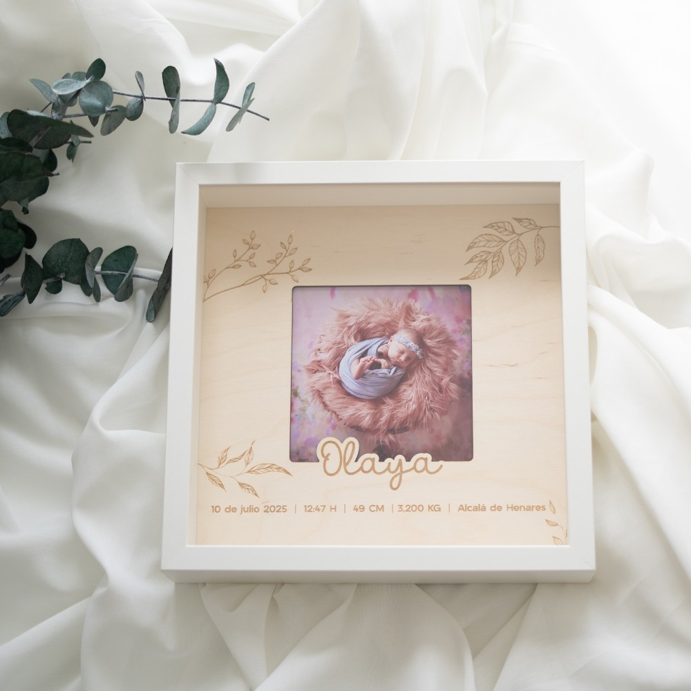 Marco de fotos personalizado - Nombre en relieve
