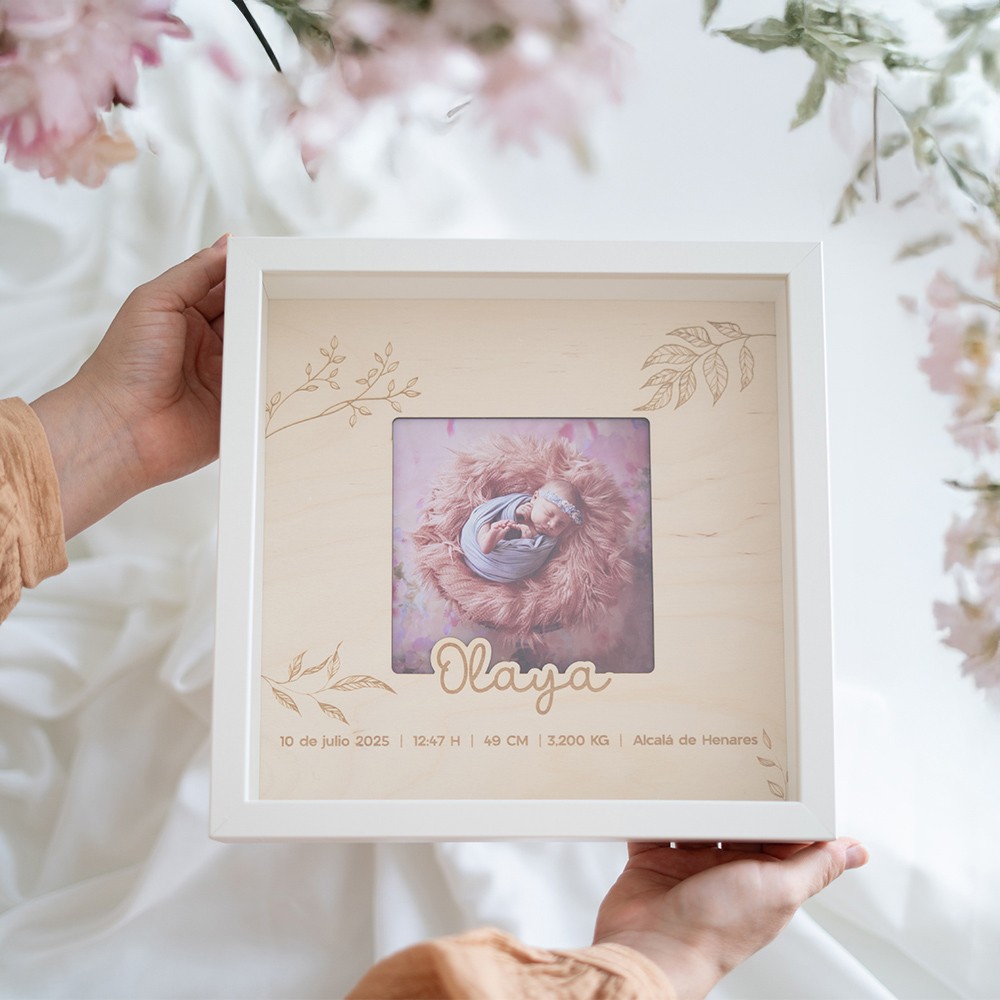Marco de fotos personalizado - Nombre en relieve
