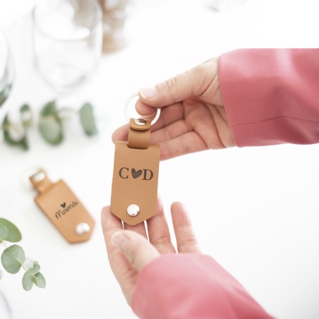 Llavero personalizado cuero sintético con foto