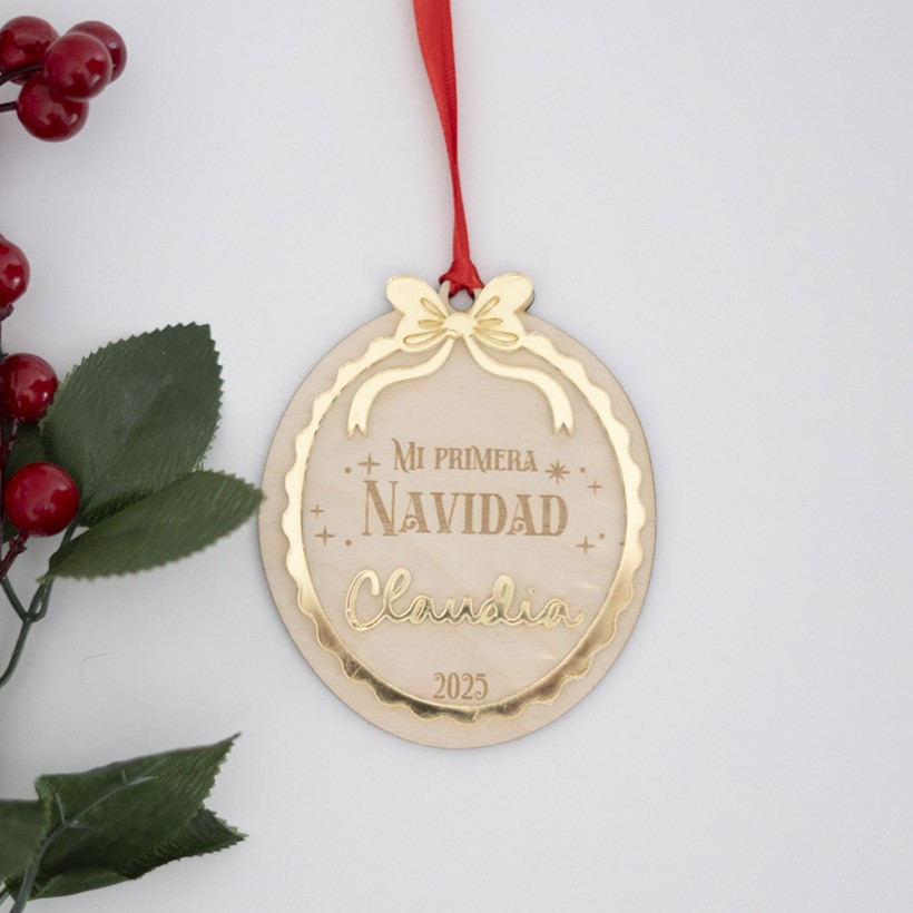 Adorno Navidad lazo - Mi primera Navidad