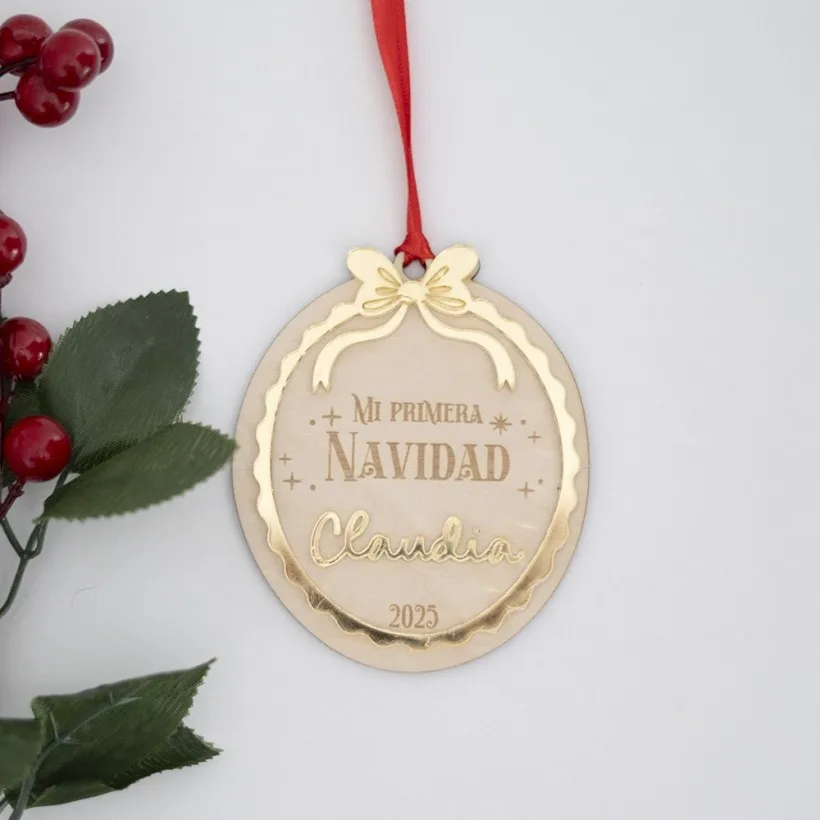 Adorno Navidad lazo - Mi primera Navidad | Hakuna Mataza