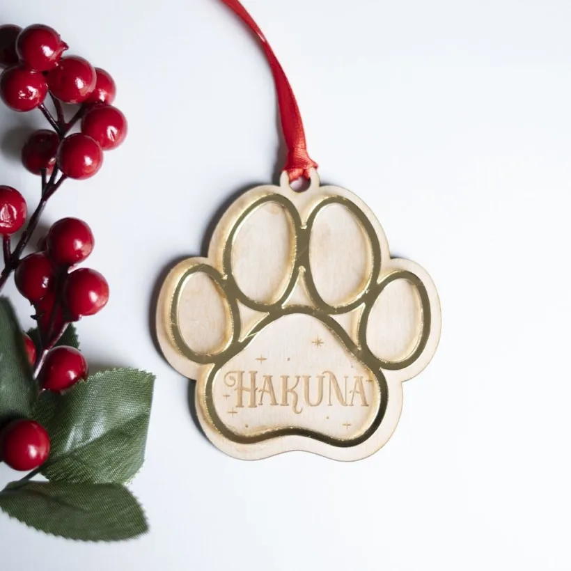 Adorno Navidad - Huella perro | Hakuna Mataza