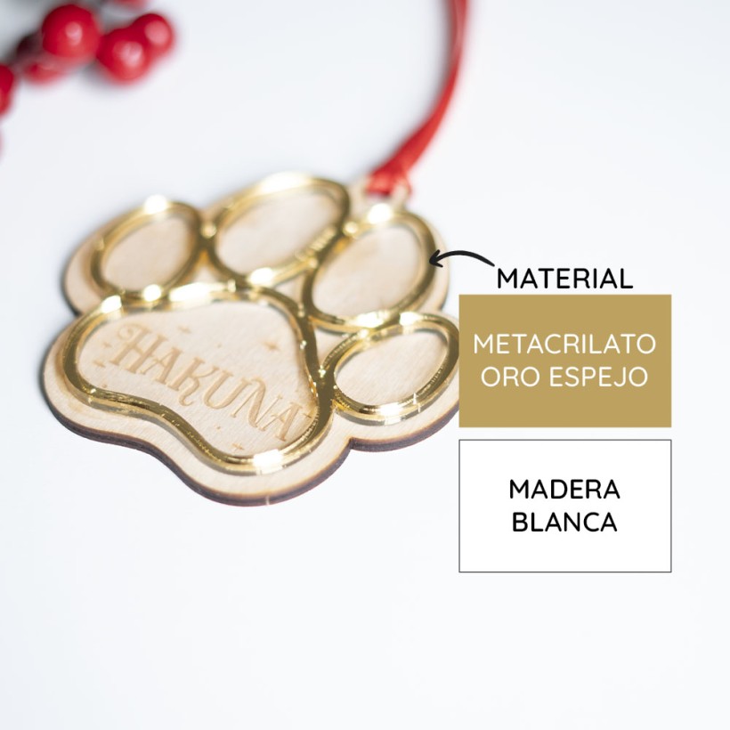 Adorno Navidad - Huella perro 2