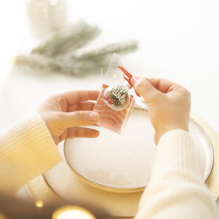 Bola marcasitio Navidad cristal- Acebo Bola marcasitio Navidad cristal- Acebo